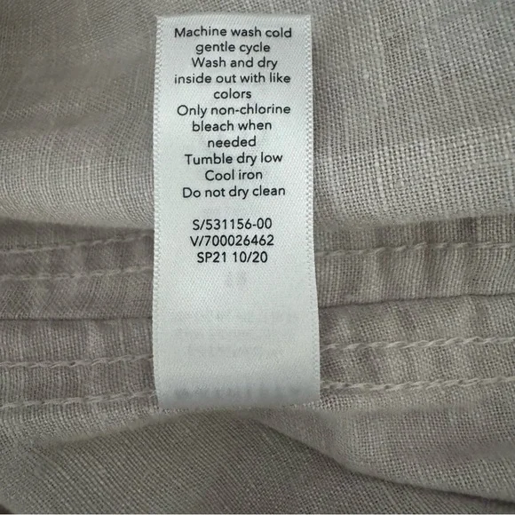 Athleta Cabo Tide Linen Jogger Sz 18 Neutral Camo Beige Mid Rise Zip Pocket NWT - Picture 13 of 13